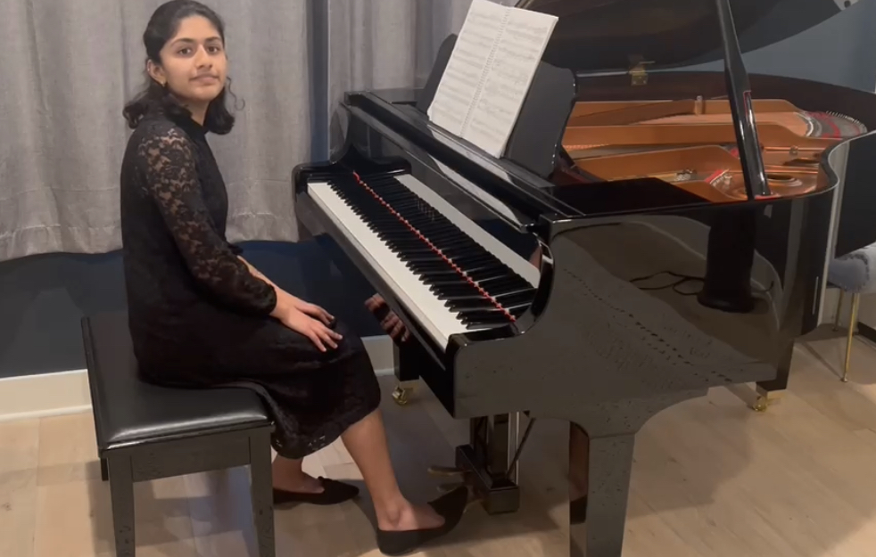 Anushka at the piano